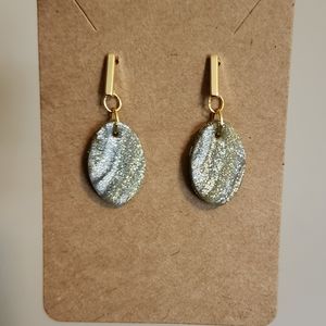 Free w/purchase Silver and Gold Clay Post Dangle Earrings